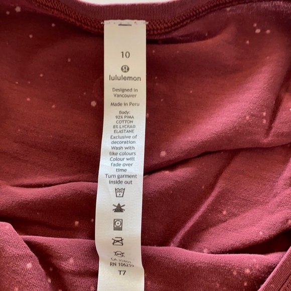 New LULULEMON Back in Action Long Sleeve Shirt Top size 10, Speckles - Picture 5 of 8